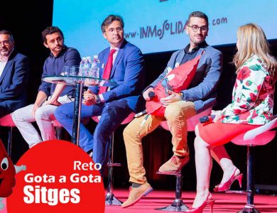 Reto gota a gota banco de sangre Sitges con Begoña Ballesteros de Mayoball y Angel Pinar