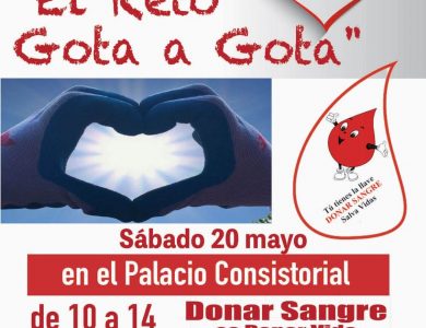 Reto gota a gota banco de sangre Cartagena con Begoña Ballesteros de Mayoball y Angel Pinar