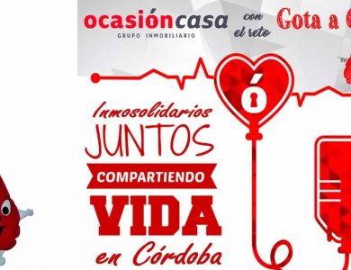 Reto gota a gota banco de sangre Cordoba con Begoña Ballesteros de Mayoball y Angel Pinar