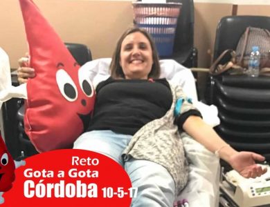 Reto gota a gota banco de sangre Cordoba con Begoña Ballesteros de Mayoball y Angel Pinar